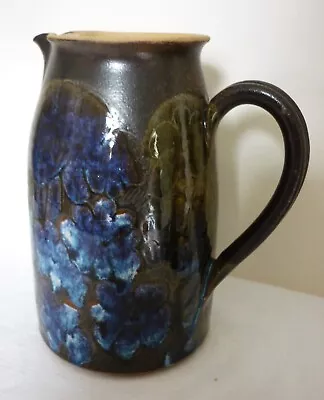 Buy Diana Worthy, Crich Studio Pottery. Large Jug /Vase Floral Design Height 8 /20cm • 25£