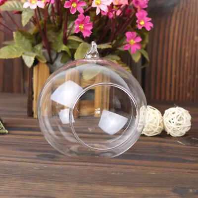 Buy 6-36Pcs Open Mouth DIY Clear Glass Balls Fillable Hanging Baubles Ornament Decor • 8.95£