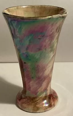 Buy Small   Oldcourt Ware  Lustre Hand Painted Vase, Pink & Lilac Colours H-8.5cms • 5.50£