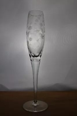 Buy Celebration Fluted Champagne Glass (es) Royal Doulton Polished & Grey Cut Dots • 7.58£
