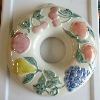 Buy HARTSTONE POTTERY Decorated Painted Ring Mold With Fruit Jello Style • 18.93£