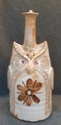 Buy A Rare & Unusual Large Vintage Studio Pottery Owl Lamp Base - No Fixìngs - Read • 9.99£