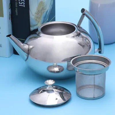 Buy Tea Handle Kettle Whistling Stovetop Kettles Stainless Steel Moroccan Teapot • 15.68£