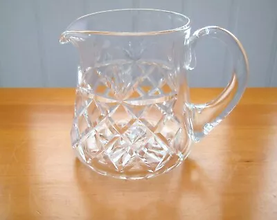 Buy Vintage Quality Cut Crystal Glass Water Jug  13 Cm Tall Capacity 1 Pint • 8.99£