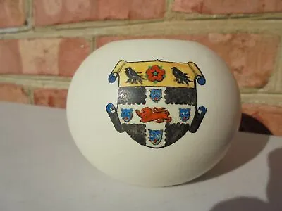 Buy Antique Macintyre Burslem Pottery Globe Ball Match Holder W Coat Of Arms • 37.94£