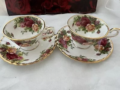 Buy Royal Albert Doulton Old Country Roses  2 Demi Avon Coffee Tea Cup And Saucer Uk • 71.11£