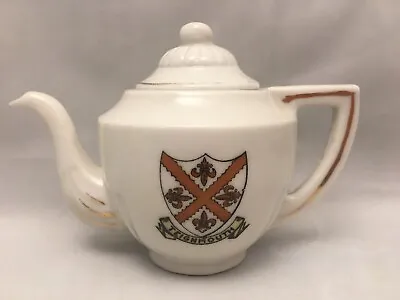 Buy Vintage Antique Crested China Teapot Teignmouth Made In England • 12.50£