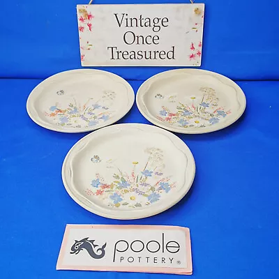 Buy Poole Pottery SPRINGTIME * 3 X TEA Or SIDE PLATES (16.5cm) * Vintage 1970s GC • 9.93£