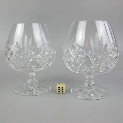 Buy Cut Crystal Brandy Glasses - Balloon Snifters X 2. Large. Top Quality. VTG 350ml • 20.99£