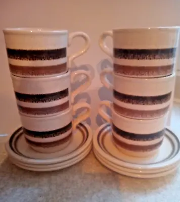 Buy Vintage Biltons Of England Coffee Cups & Saucers Set Of 6 Excellent • 16.99£