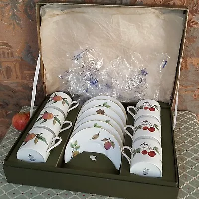 Buy Boxed Royal Worcester England Set Of Fine Bone China Arden Cups & Saucers • 55£