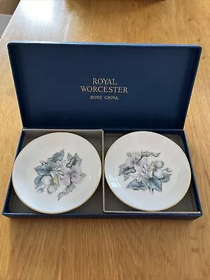 Buy Royal Worcester Pin Dish Trinket Tray X 2 Fine Bone China Made In England Boxed • 4£