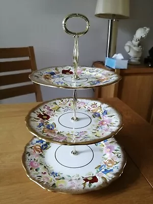 Buy Hammersley QUEEN ANNE Three Tier Cake Stand • 125£