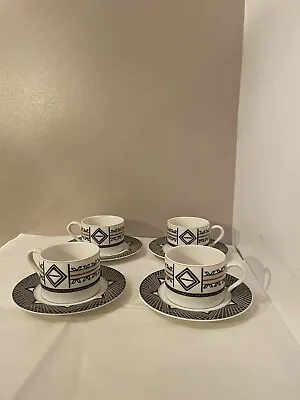 Buy 4 Tiber Epoch Collection By Noritake E819 Coffee Cups And Saucer 240ml • 24.99£