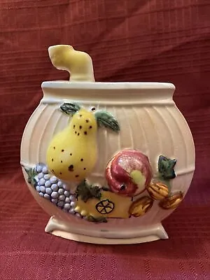 Buy Trimont Ware Japan- 60s Pot Belly Stove WALL POCKET Decorated With 3D Fruit • 26.85£