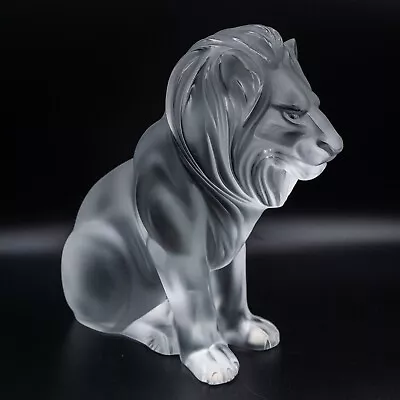 Buy CHIP Lalique France Crystal Bamara Lion Sitting Figure 7 7/8 - FREE USA SHIPPING • 355.21£