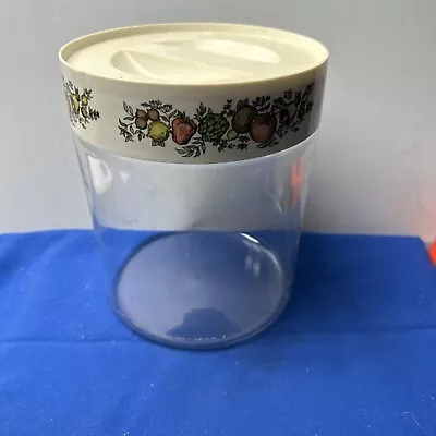 Buy Vintage PYREX Ware Spice Of Life Store & See Canister With Lid 7.5” Tall. • 18.01£