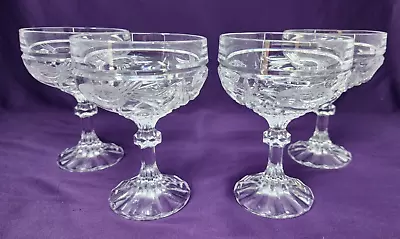 Buy 4  Hofbauer The Byrdes Collection Crystal Sherbet Champagne Glasses 5-1/2   EXC • 103.94£