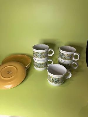 Buy Vintage - Retro Myott China Legend (design) Tea/coffee Cup And Saucer 6 In Set  • 25£