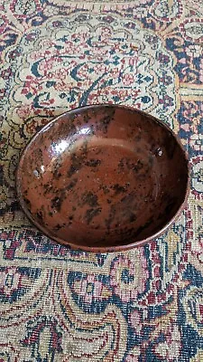 Buy Antique Early Country Stoneware Brown Tan Slip PA Redware Crock Plate Bowl 6.25  • 111.89£