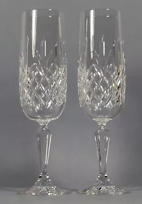Buy Edinburgh Crystal, Kenmore, 2 X Champagne Flute Glasses, Signed 1st, 20.55cm B • 24.99£