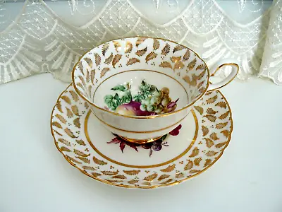 Buy Tuscan China Cabinet Cup & Saucer * Fruit Design * Circa 1957-1966 More Availabl • 8£