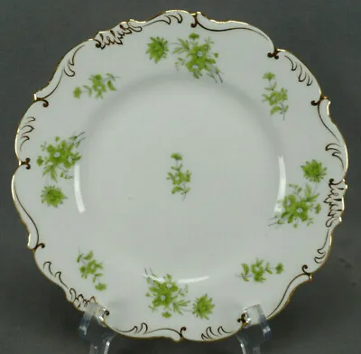 Buy Brown Westhead Moore Cauldon K3543 Pattern Green Floral & Gold 8 7/8 Inch Plate • 48.15£