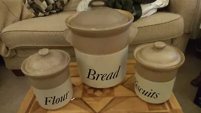 Buy Vintage John Hermansen Storage Jars For Flour Biscuits And Bread • 12£