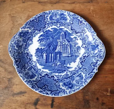 Buy Vintage Antique Abby Blue And White Sandwich Plate George Jones & Sons  • 12£