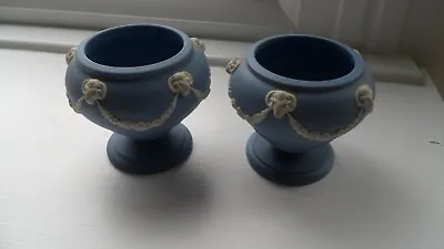 Buy Wedgwood Jasper Blue Pair Of Small Trinket Salt Bowls • 9.99£