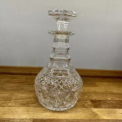 Buy Vintage Stuart Crystal Cut Glass Decanter 9  Tall Fully Marked Heavy • 16£