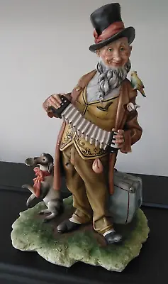 Buy A Large 'Lady Capodimonte Porcelain' Busker With Dog & Budgie By Bruno Radaelli • 65£