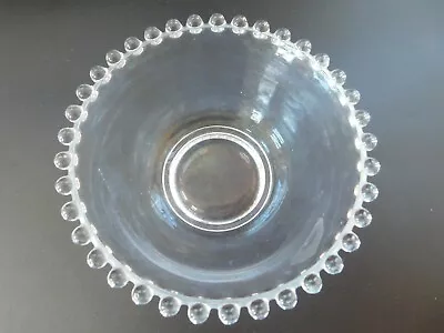 Buy Vintage Imperial Small Clear Glass Bowl Dish Beaded Ball Edge 5  X 2  Unique  • 18.97£