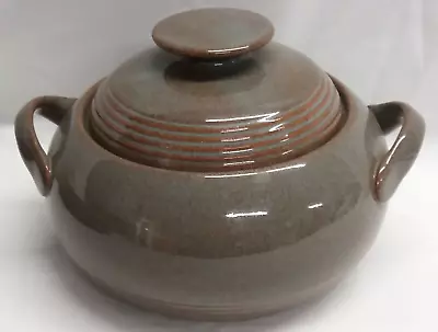 Buy Vintage Denby Greystone Casserole Dish & Lid With Ringed Effect-both Pieces (h20 • 5£