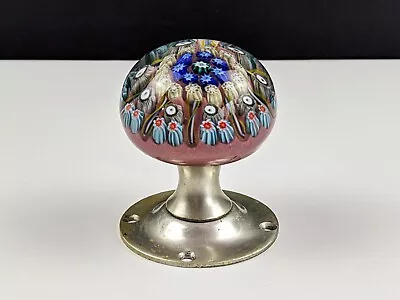 Buy Perthshire Millefiori Spoke Cane Paperweight Door Knob, 1960s Scottish Art Glass • 89£