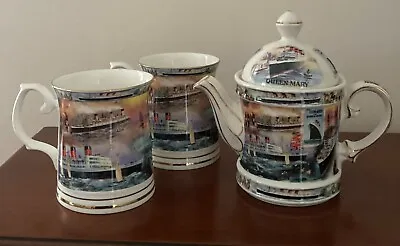 Buy James Sadler Cunard Queen Mary Teapot And 2 Mugs • 39.99£