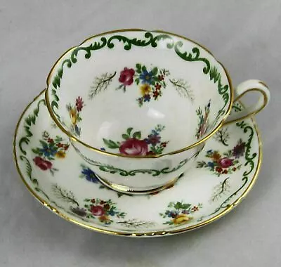 Buy Copeland Grosvenor China Cabbage Rose Posey Pattern Tea Cup & Saucer England • 19.88£