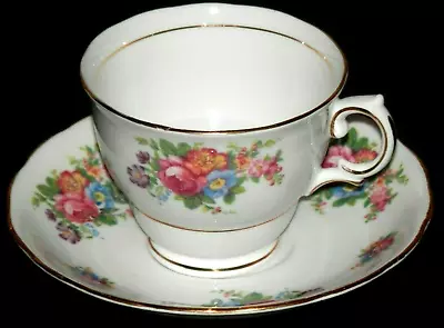Buy Colclough Tea Cup And Saucer Pink Rose Floral Bone China Made In England Vintage • 9.60£