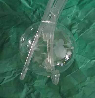 Buy Princess House Heritage Hand Blown Glass Etched Crystal Round Ball Ornament Htf • 7.58£