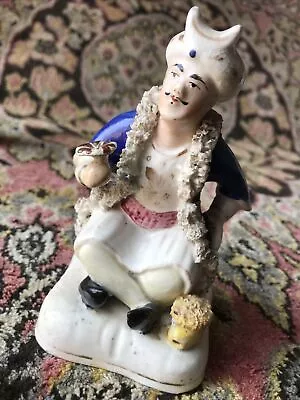 Buy Antique Staffordshire Figurine Turkish Mushroom Seller 13cm • 89£