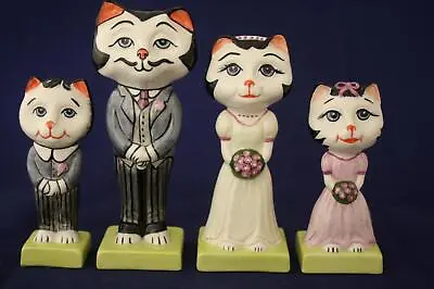 Buy Lorna Bailey Rare Wedding Party Cat Group Set  Bride Groom Bridesmaid Pageboy • 275£