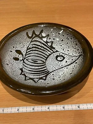 Buy Stunning Vintage Lotus Pottery Bowl / Dish Unusual Fish - Michael Skipworth ? • 12.50£