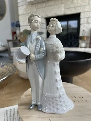 Buy Vintage Lladro WEDDING COUPLE Figurine Porcelain Bride & Groom SPAIN Statue • 118.31£