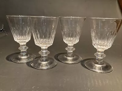 Buy Set Of 4  Vintage Crystal Sherry Glasses • 12.99£