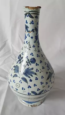 Buy Rare Early Delft Bottle Vase (a) Circa Probably Late 17th Century - Early 18th C • 80£