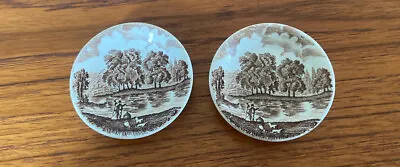 Buy Pair Of Avon Scenes Palissy 1790 - Mini Plate - 3 Inches Brown • 5£