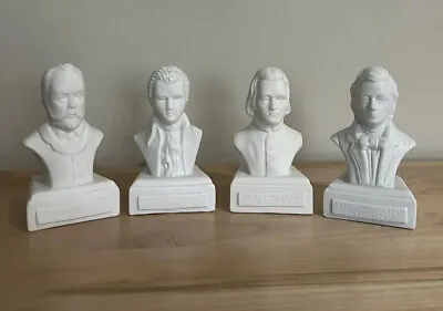 Buy 4 Bisque Statues Bust Mozart Chopin Liszt Tchaikovsky Willis Music Co 5  Tall • 26.51£