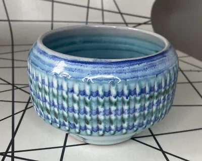 Buy DENNIS LUCAS HASTINGS POTTERY BOWL Blue Green Mid Century Pottery Vintage • 22.99£