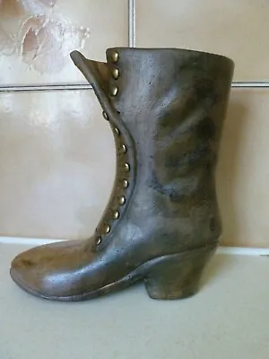 Buy Vintage Retro Pottery Studded Boot Ornament - Shabby Collectible Prop Display • 12.99£