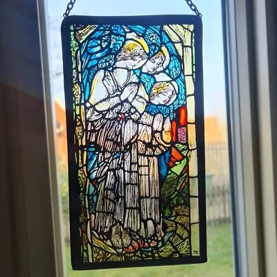 Buy 3 Angels Stained Glass Hanging Picture Vintage Canterbury Cathedral • 29.96£